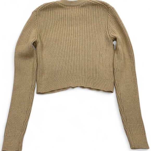 Wilfred Free Aritzia Merino Wool Brown Cropped Sweater Women's Small - Picture 8 of 9